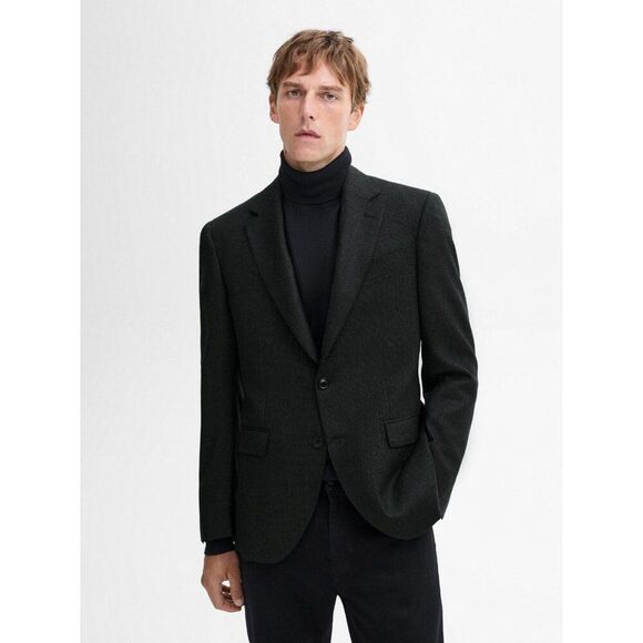 Massimo Dutti Mens Suit Jacket EU 46 US 36 Sport Coat Green Wool 2062/654 NWT - Picture 1 of 11